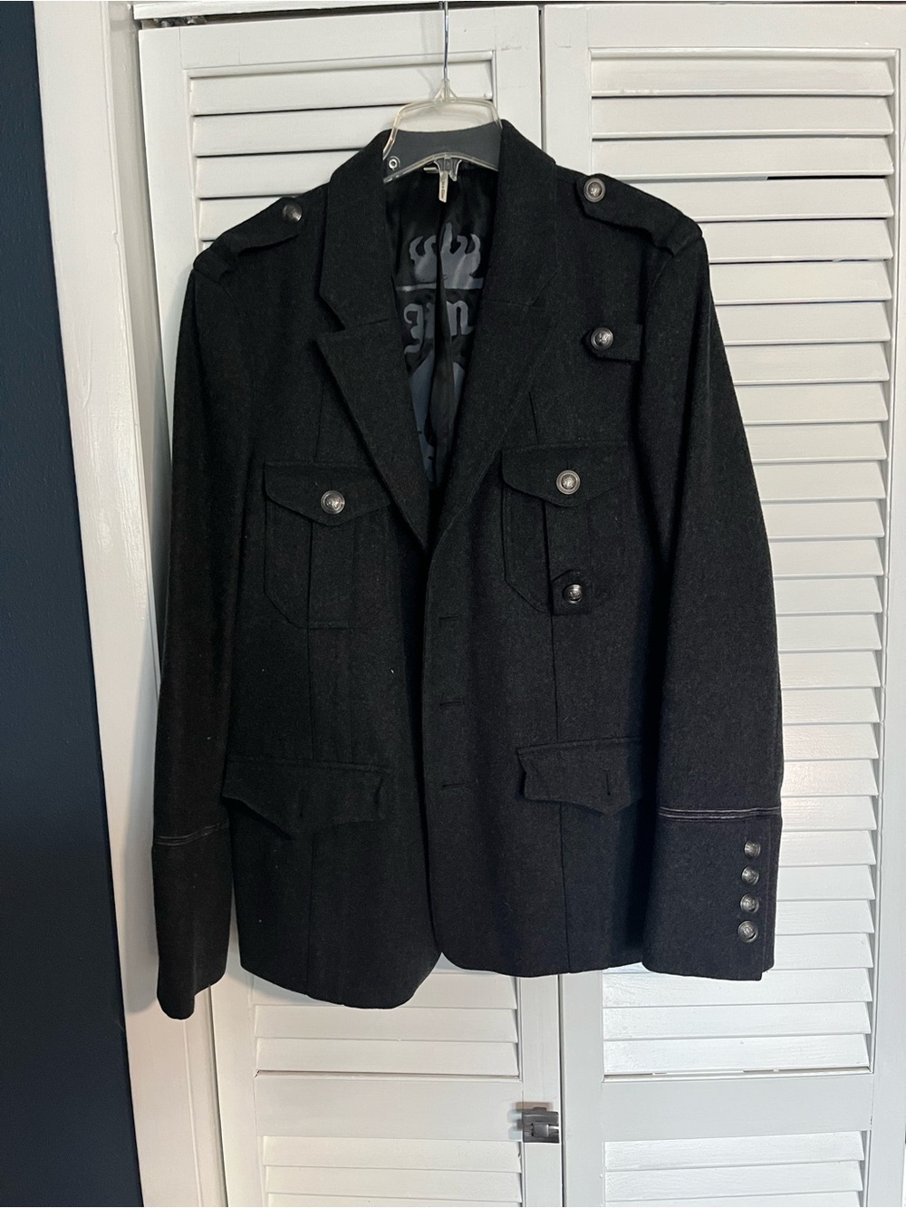 Juicy Couture Black Military-Style Men's Jacket